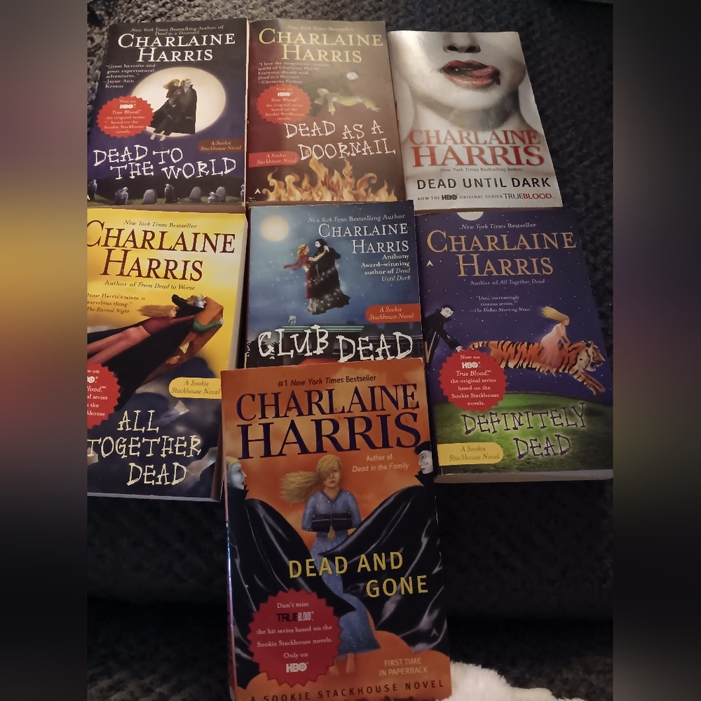7 Charlaine Harris paperback books.